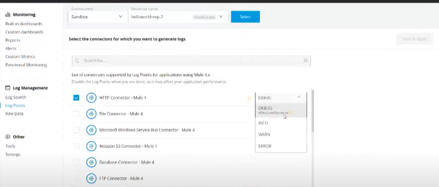 Anypoint Monitoring Built-in dashboards, Custom Dashboards and Alerts