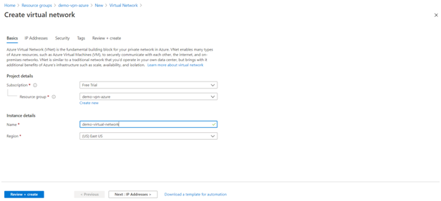 Setting up of VPC and VPN