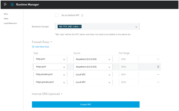 Setting up of VPC and VPN