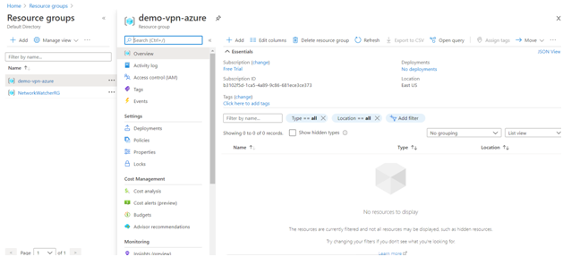 Setting up of VPC and VPN